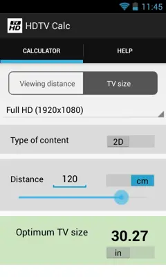 HDTV Calc android App screenshot 0